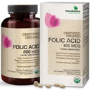 Futurebiotics Folic Acid 800mcg from Organic Lemon Peel USDA Certified Organic, 120 Vegetarian Tablets