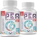 Liposomal Palmitoylethanolamide 1000 mg + Luteolin 100 mg, Micronized Pea 99% Highly Purified - Enhanced Absorption and Bioavailability, 120 Softgels