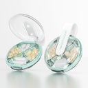 Small Pill Case, Cute Pill Box for Purse & Pocket, 4 Compartment Removable Pill Holder, Portable Travel Pill Organizer for Vitamins, Supplements, Fish Oils (Green)
