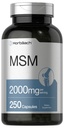 Horbäach MSM Supplement Capsules | 2000mg | 250 Count | Non-GMO and Gluten Free Formula | Methylsulfonylmethane
