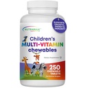 NutraBulk Children’s Chewable Multi-Vitamins - Promoting Kids' Overall Development - USA-Made, May Help to Support Immune, Bone, Brain & Overall Well Being- Vegan & Gluten Free - 250 Cherry Tablets
