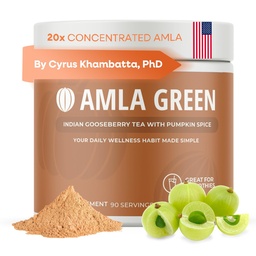 Amla Powder Superfood Supplement with Pumpkin Spice, 20x Ultra Concentrated Amla, Made with Cinnamon, Ginger, Nutmeg, Cloves, Allspice, Cardamom, Indian Gooseberries, Pumpkin Spice, 90 Servings