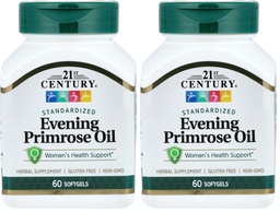 21st Century Evening Primrose Oil Softgels, 60 Count (Pack of 2)
