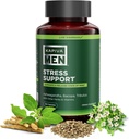 Stress Support Supplement with Ashwagandha, Bacopa, Tribulus, and Other Herbs and Vitamins, Supports Relaxed State of Mind, 60 Day Supply, 120 Capsules