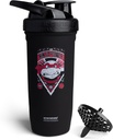 Smartshake TMNT Ninja Power Reforce Stainless Steel Protein Shaker Bottle 900 ml | 30 oz - Leakproof Screw-on Lid - BPA Free - Unisex - Black