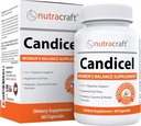 Nutracraft Candicel #1 Intestinal Flora Supplement | Caprylic Acid, Oregano, Wormwood, Black Walnut & Probiotics for Overgrowth Support | 60 Capsules (Non-GMO)