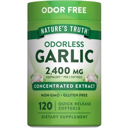 Nature's Truth Odorless Garlic | 120 Softgels | Extract Pills | Non-GMO, Gluten Free Supplement