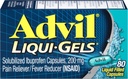 Advil Pain Reliever/Fever Reducer, 200mg Solubilized Ibuprofen (80-Count Liqui-Gel Capsules, Pack of 2)