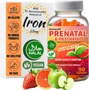 Prenatal Vitamin Gummies for Women | & Postnatal | Vegan, Halal, Gelatin Free | with Folate, Iron & Biotin | Supports Pregnancy, Postpartum Energy & Hair Health