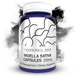 Nootropics Depot Nigella Sativa Extract Capsules | 200mg | 60 Count | Minimum 5% Thymoquinone Content | Black Seed Oil Extract | Supports Memory, Liver, Brain, and Immune Function