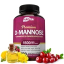 NutriFlair D-Mannose 120 Capsules, 1500mg - with Cranberry and Dandelion Extract - Natural Urinary Tract Health UTI Support - Best D Mannose Powder - Flush Impurities, Detox Body, for Women and Men