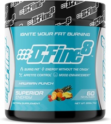 Thermogenic Pre-Workout Energy Powder & Shredding Supplement, Boost Energy Mood & Focus, Sugar Free, Contains Senactiv, Endurance, 300mg Caffeine, N-Acetyl-L-Tyrosine (Hawaiian Punch)