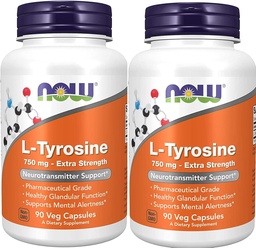 Now Foods: L-Tyrosine Neurotransmitter Support 750 mg, 90 Caps (2 pack)