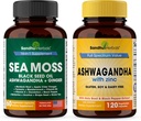SANDHUHERBALS Sandhu Herbals Sea Moss 16 in 1 Supplement & 4 in 1 Ashwagandha Supplement| Supports Immune Health & Overall Wellness