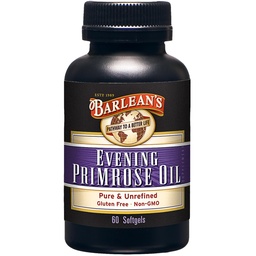 Barlean's Evening Primrose Oil Softgels with Gamma-Linolenic Acid (GLA) - Non-GMO, Gluten-Free - 60-Softgels