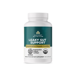 Ancient Nutrition Gut Health Supplement, Regenerative Organic Certified Leaky Gut Capsules, Formulated with Lion’s Mane, Fermented Licorice Root and Spearmint, Gluten Free, Paleo and Keto Friendly, 90