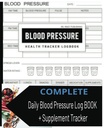Blood Pressure Journal 7.5"x9.25" 150 page's [with Supplement Tracker ] Blood Pressure Log Book For Daily Tracking