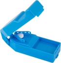 EZY DOSE Pill Cutter and Splitter with Dispenser, Cuts Pills, Vitamins, Tablets, Stainless Steel Blade, Travel Sized, Safely Cut Pills and Vitamins, Easy to Use, Color May Vary, BPA Free
