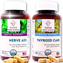 Natural Sleep Aid & Thyroid Renew | 9 Organic Herbs & Seaweed | with Valerian Root, Thyroid Support, and Hormonal Balance with Kelp | 1350 mg per Serving | by Sana Herbal